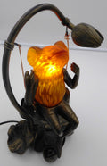 Superbe lampe grenouille pâte de verre