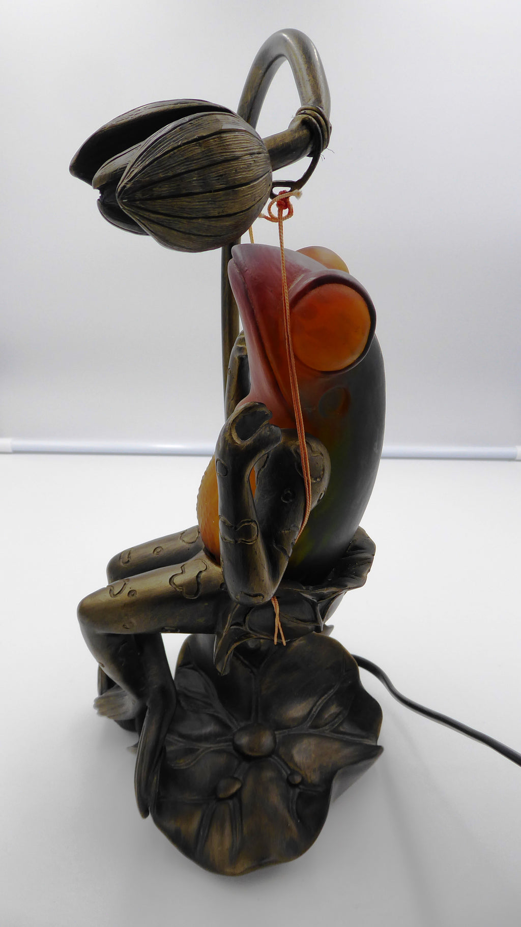 Superbe lampe grenouille pâte de verre