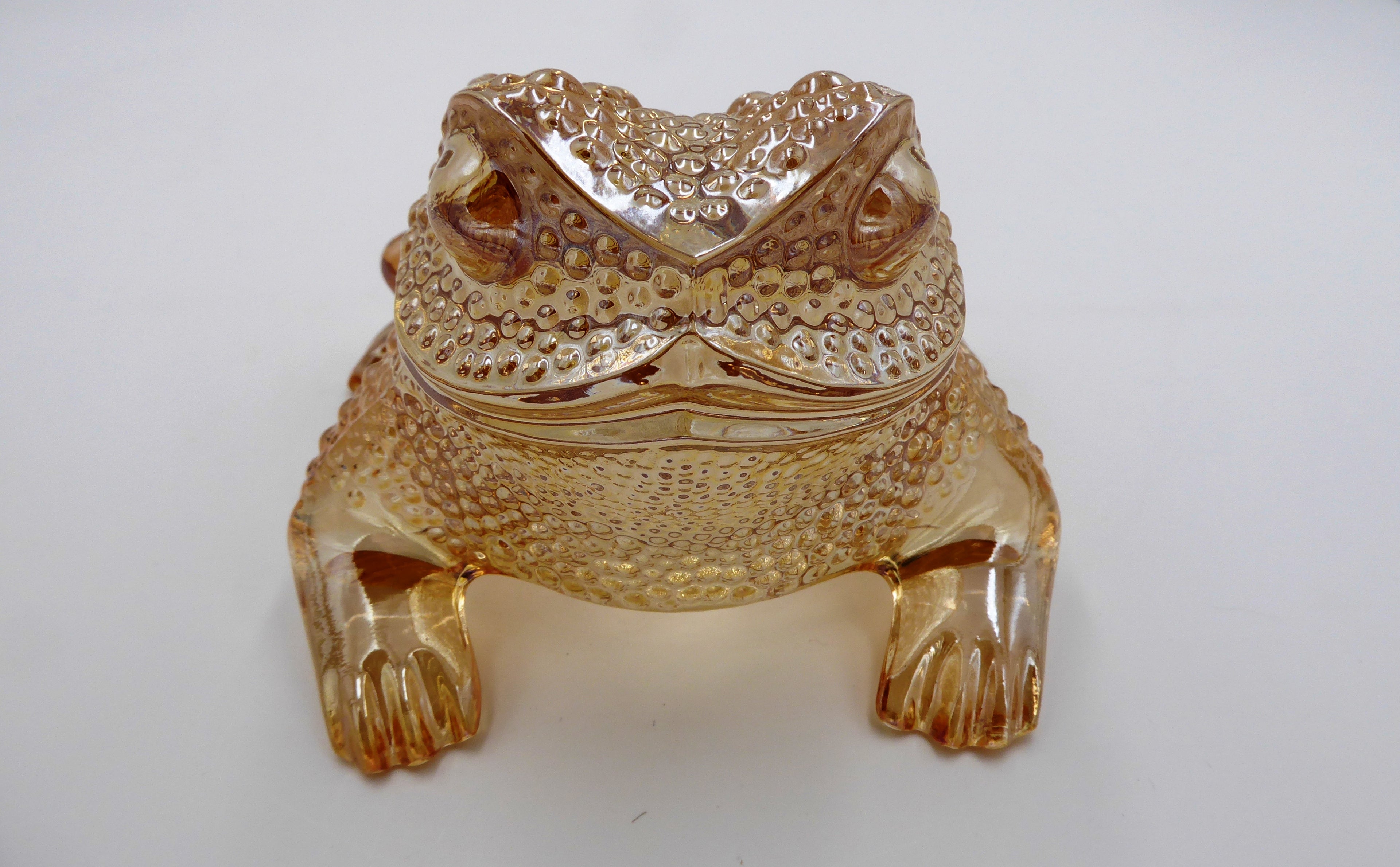 Crapaud GRÉGOIRE Immense succès de la maison LALIQUE en cristal lustré or