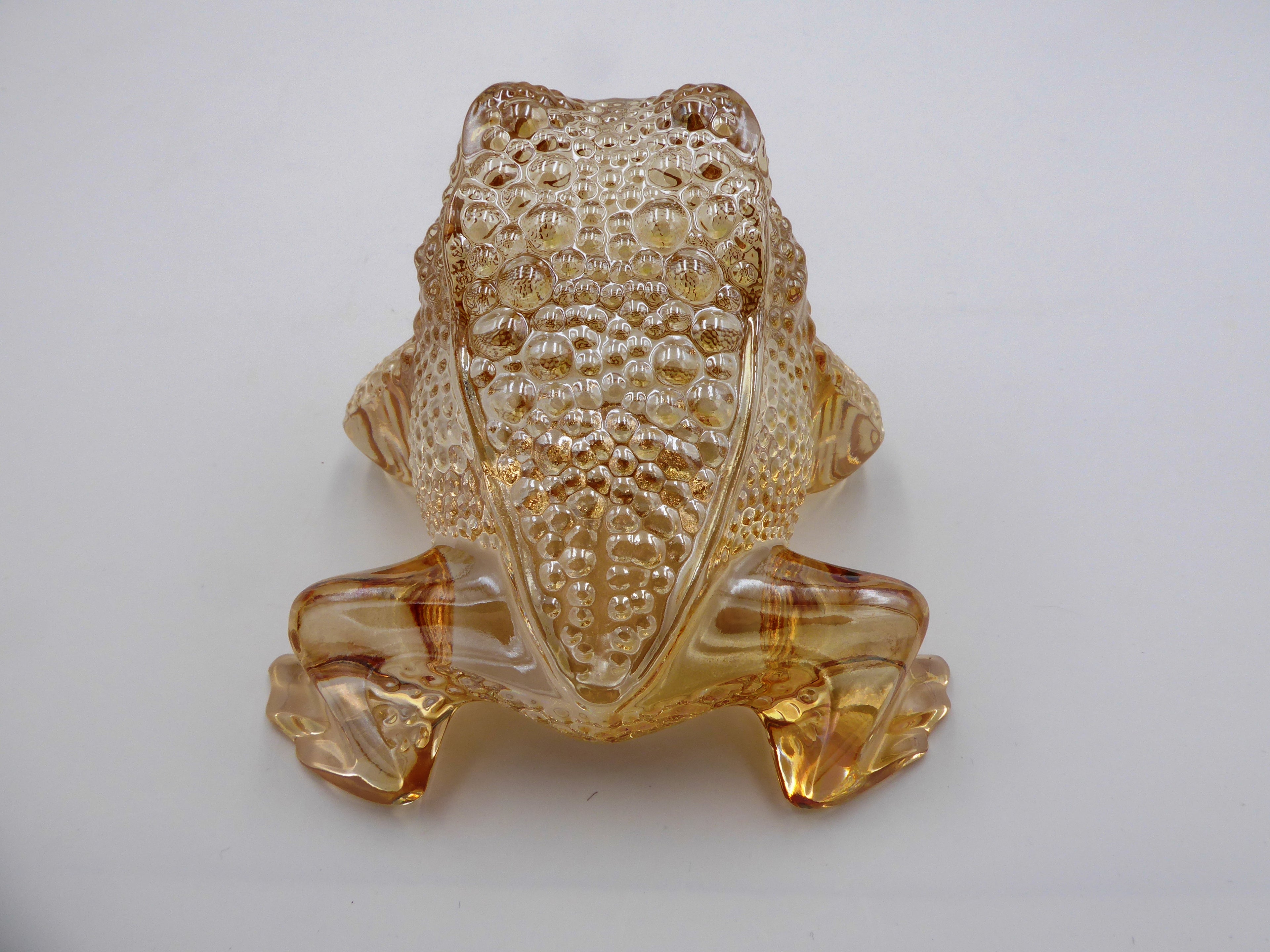 Crapaud GRÉGOIRE Immense succès de la maison LALIQUE en cristal lustré or
