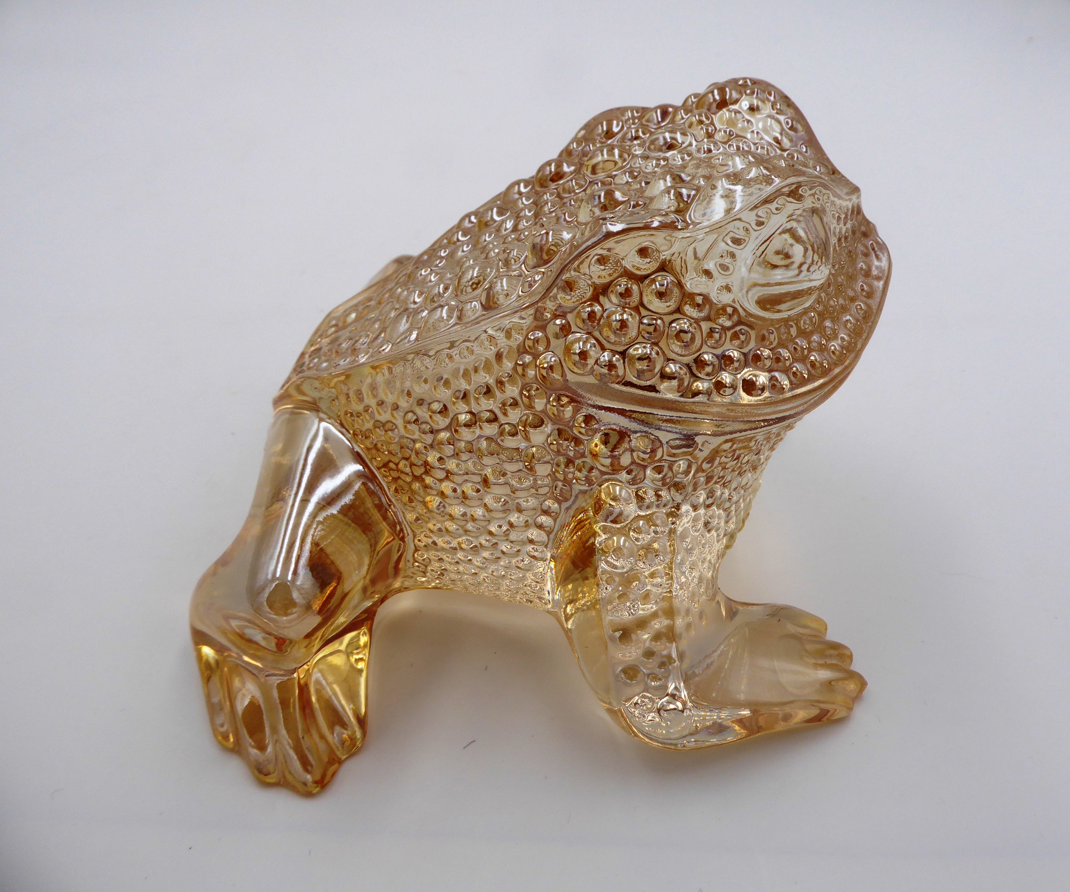 Crapaud GRÉGOIRE Immense succès de la maison LALIQUE en cristal lustré or