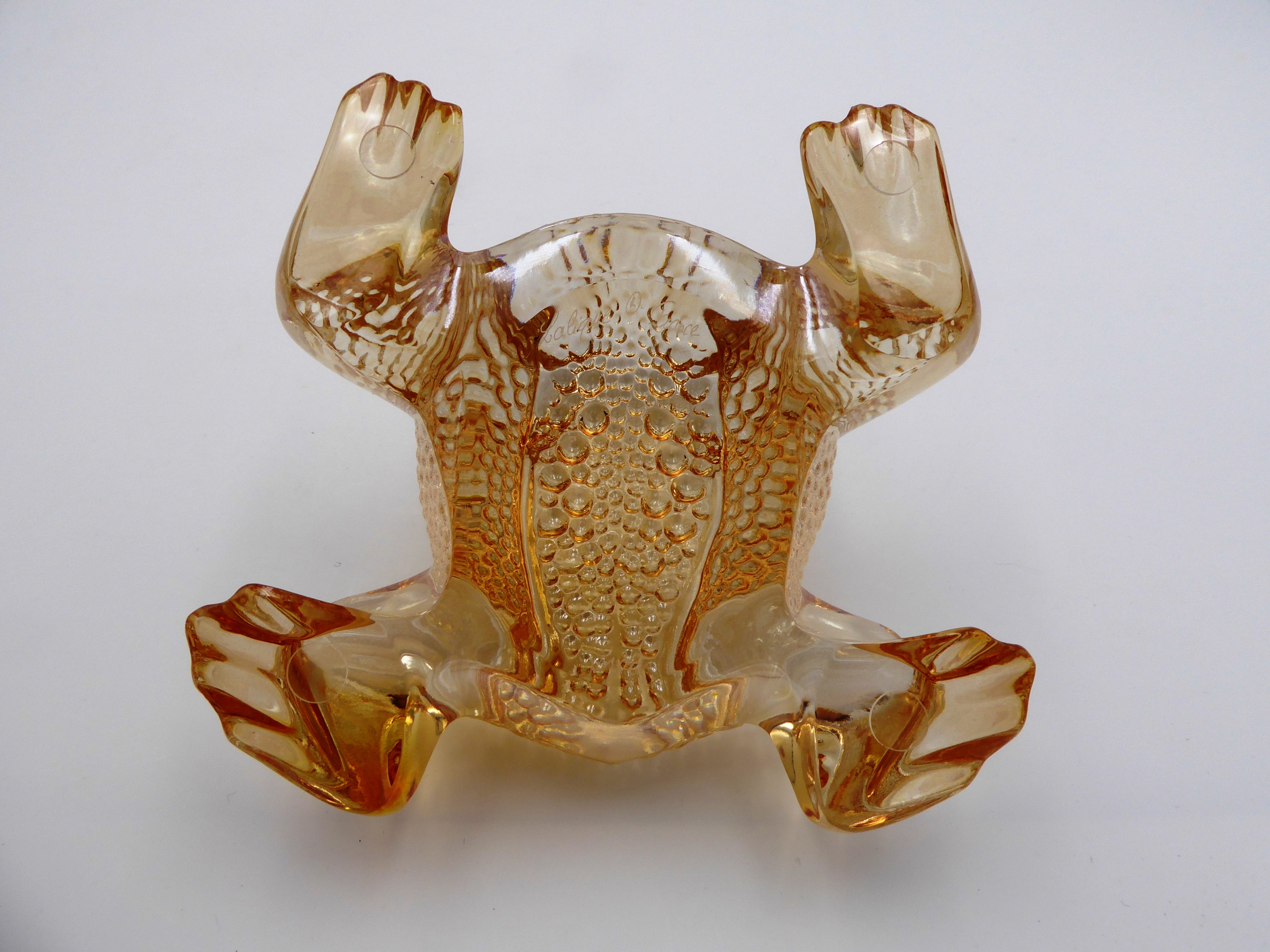 Crapaud GRÉGOIRE Immense succès de la maison LALIQUE en cristal lustré or