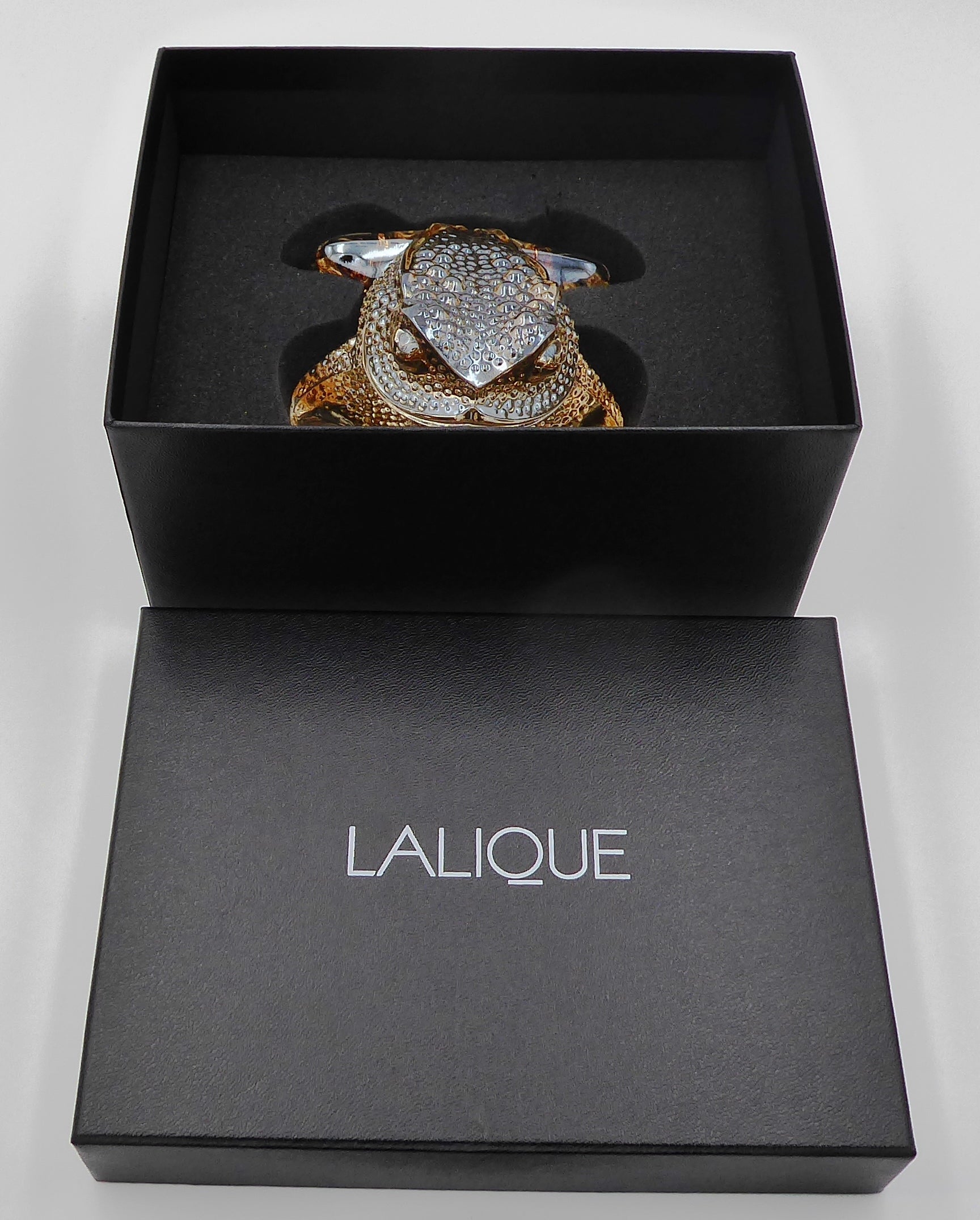 Crapaud GRÉGOIRE Immense succès de la maison LALIQUE en cristal lustré or