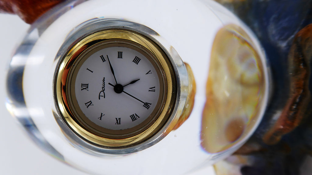 Horloge de table DAUM au papillon