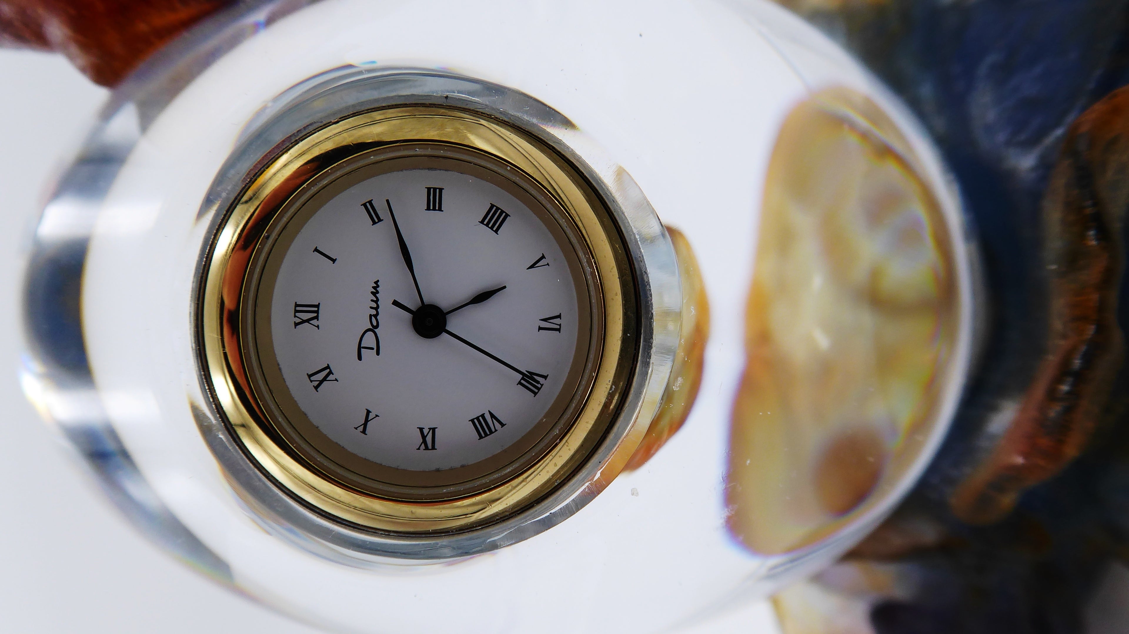 Horloge de table DAUM au papillon