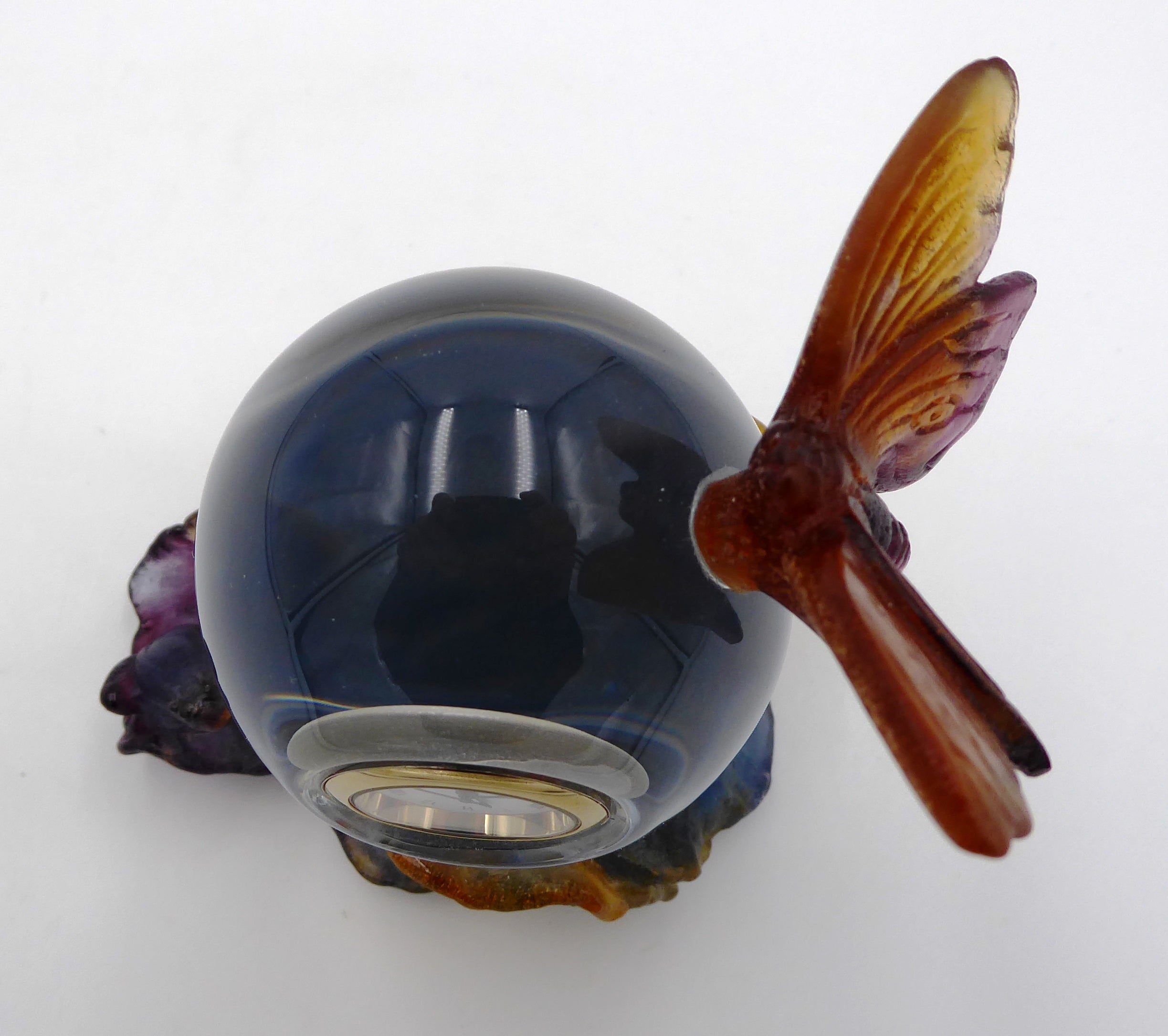 Horloge de table DAUM au papillon