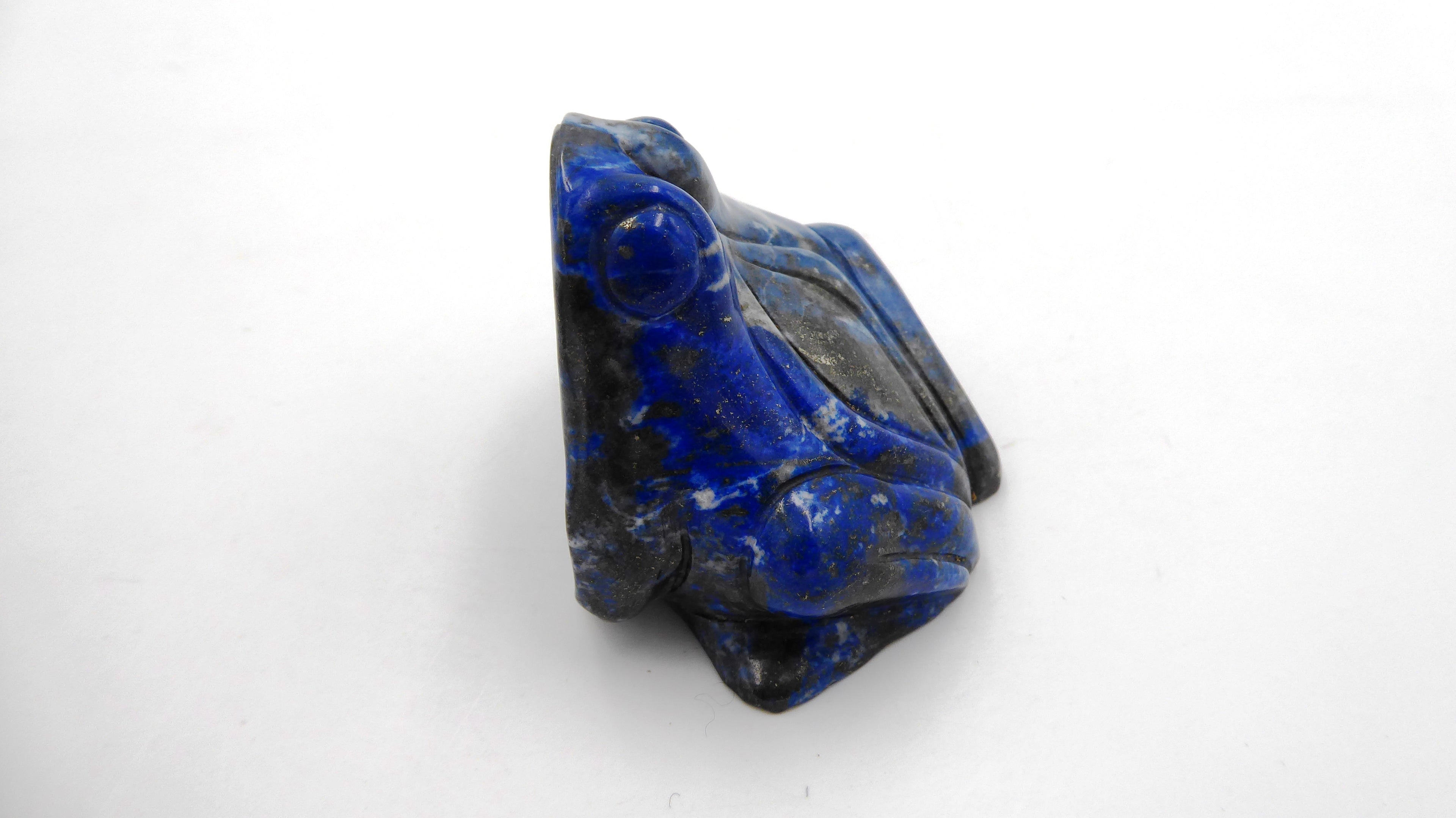 Originale grenouille en LAPIS LAZULI