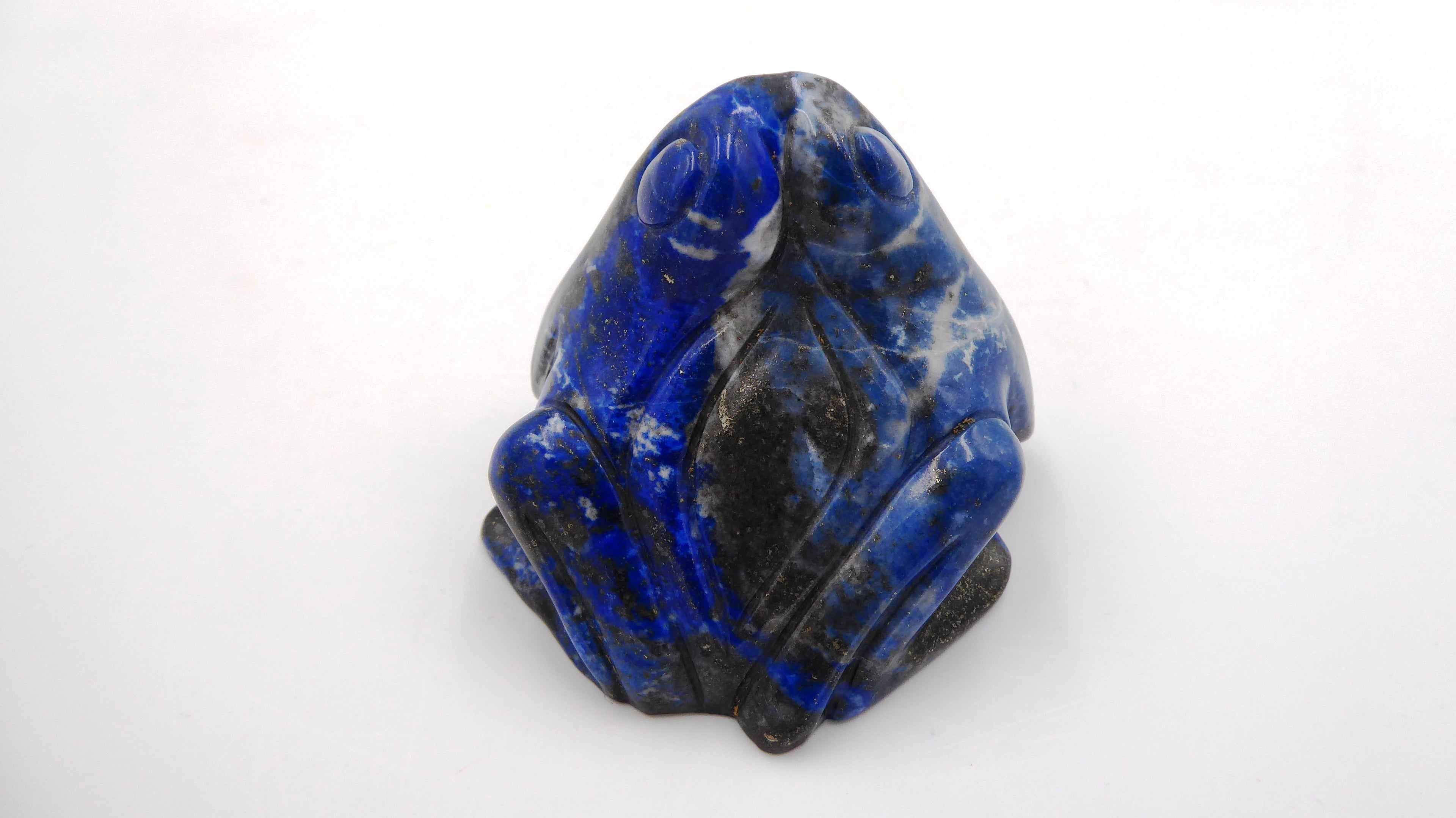 Originale grenouille en LAPIS LAZULI