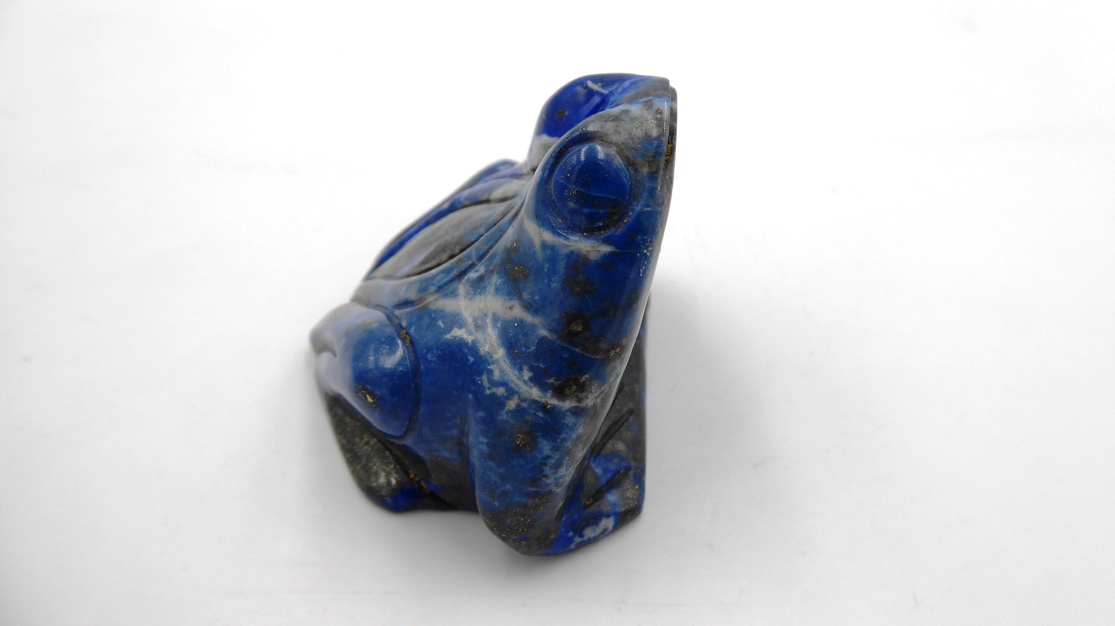 Originale grenouille en LAPIS LAZULI