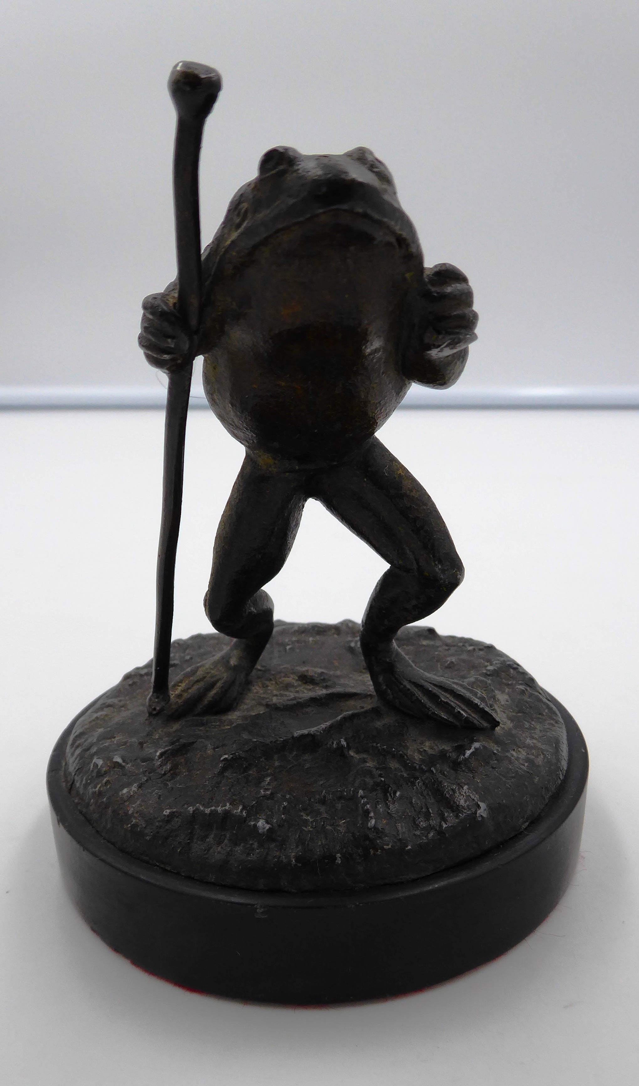 Grenouille à la cane (Bronze du XIX siècle)