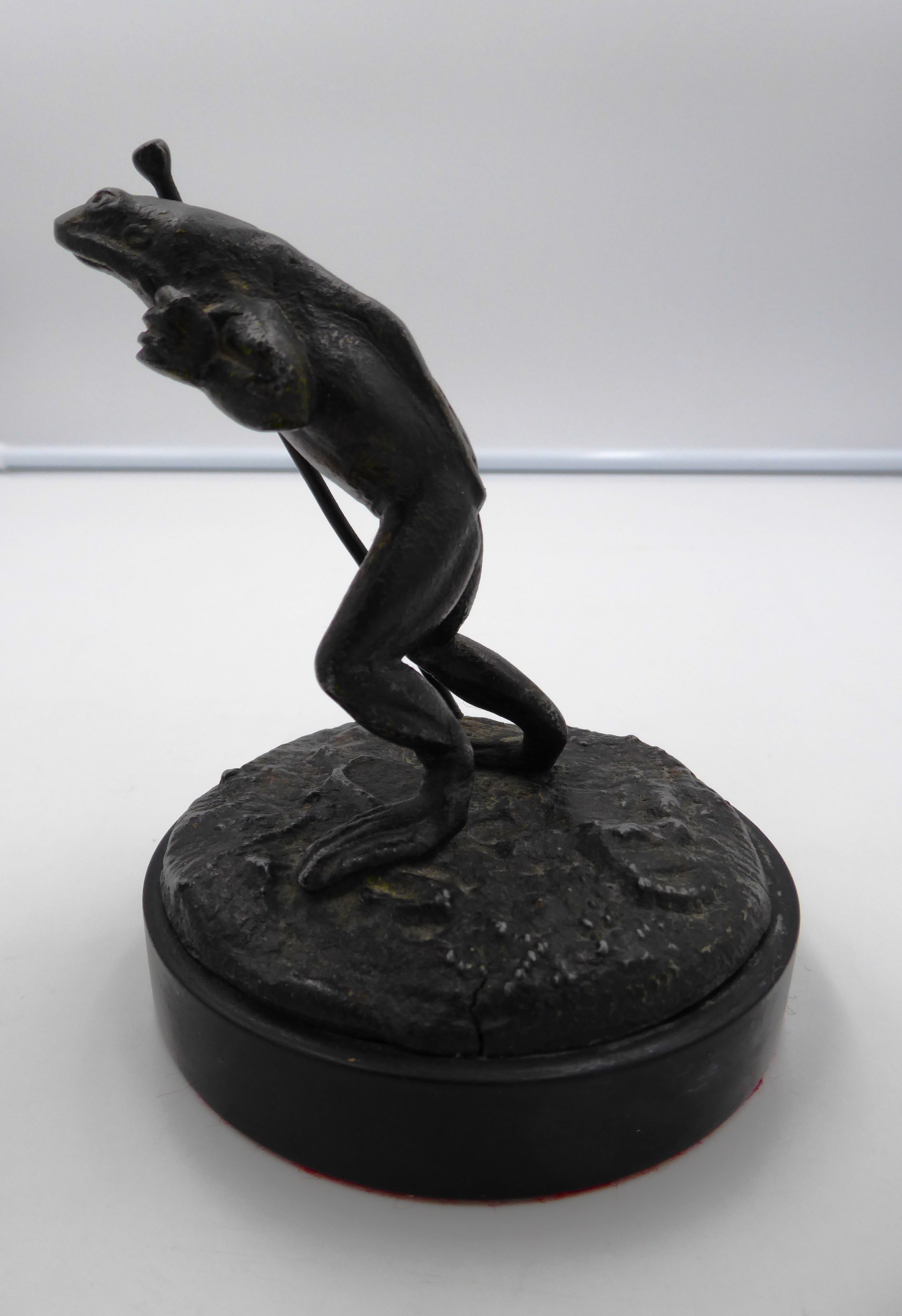 Grenouille à la cane (Bronze du XIX siècle)