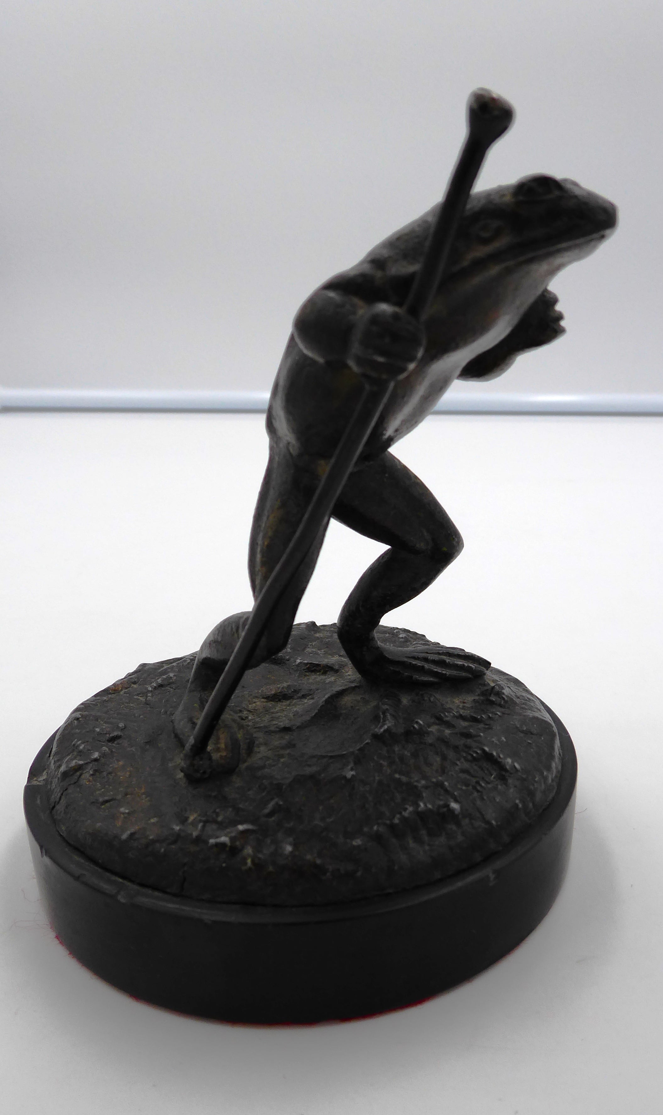 Grenouille à la cane (Bronze du XIX siècle)