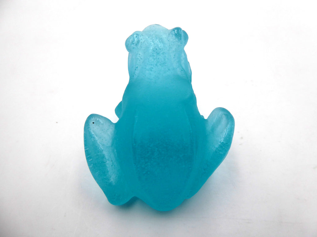 Petite grenouille DAUM bleu turquoise