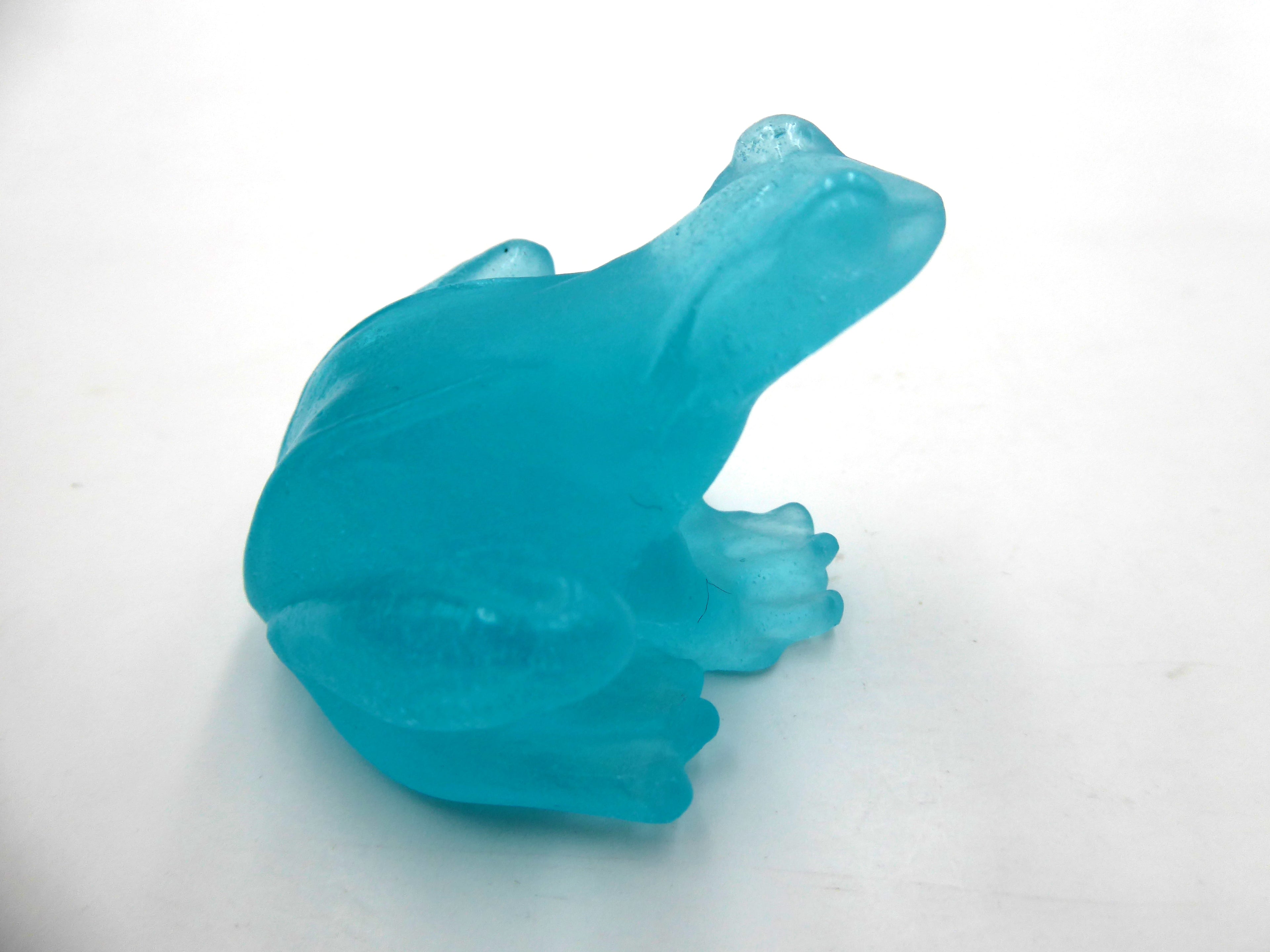 Petite grenouille DAUM bleu turquoise