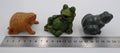 Lot de trois sujets grenouilles variés