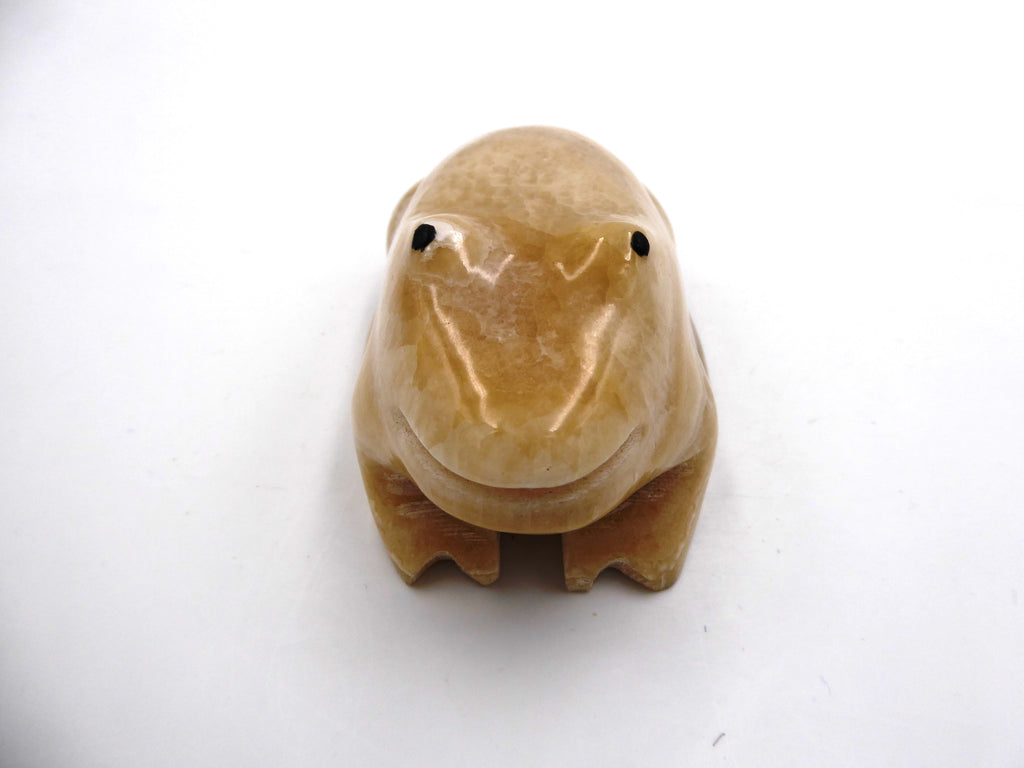 Grosse grenouille en onyx clair
