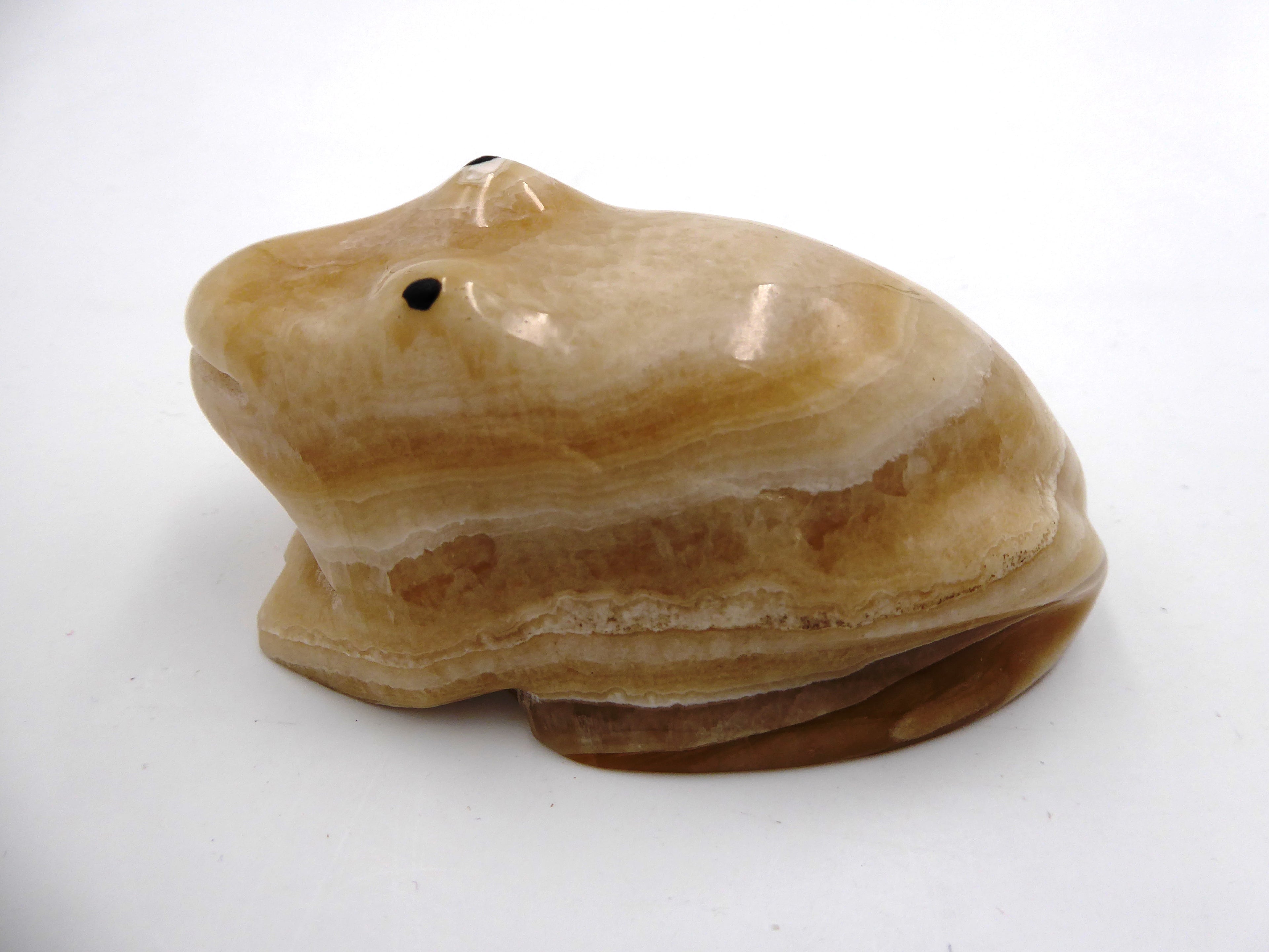 Grosse grenouille en onyx clair