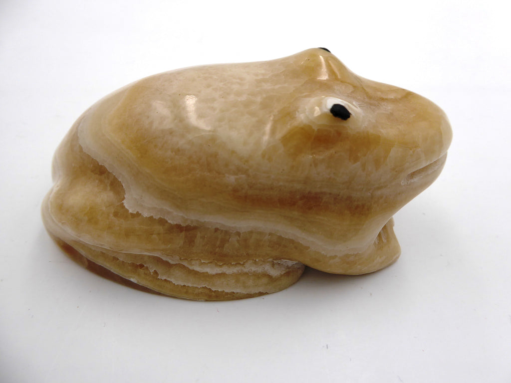 Grosse grenouille en onyx clair