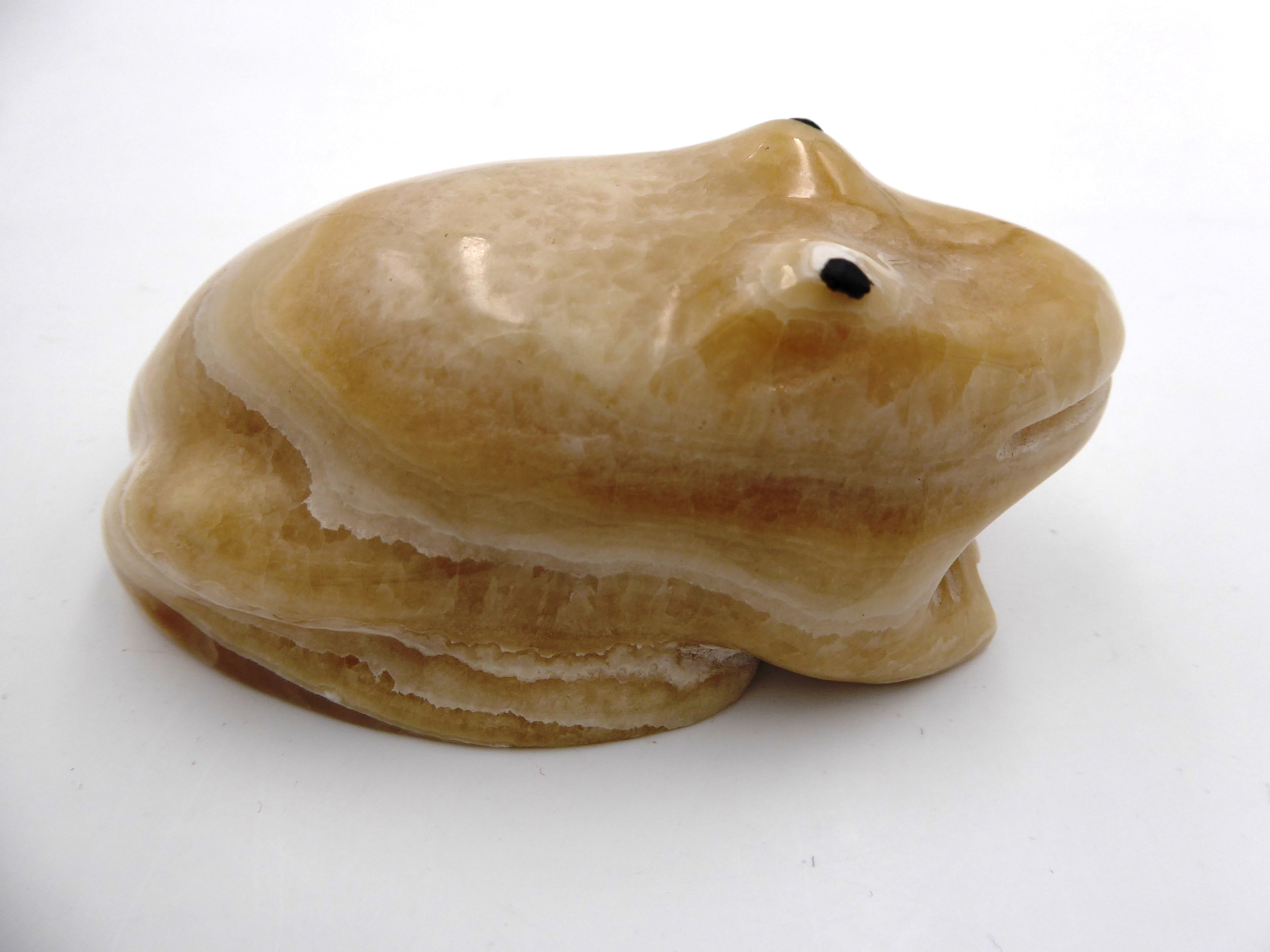 Grosse grenouille en onyx clair