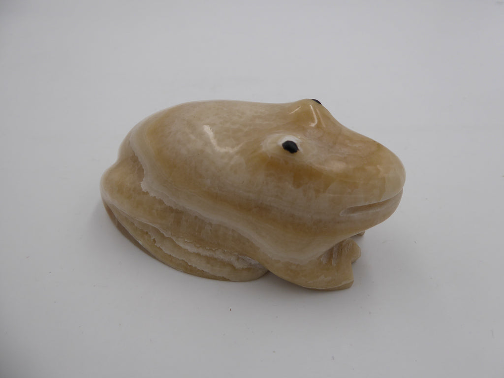 Grosse grenouille en onyx clair