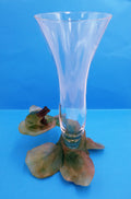 Vase DAUM à décor d'une grenouille en pâte de verre et cristal