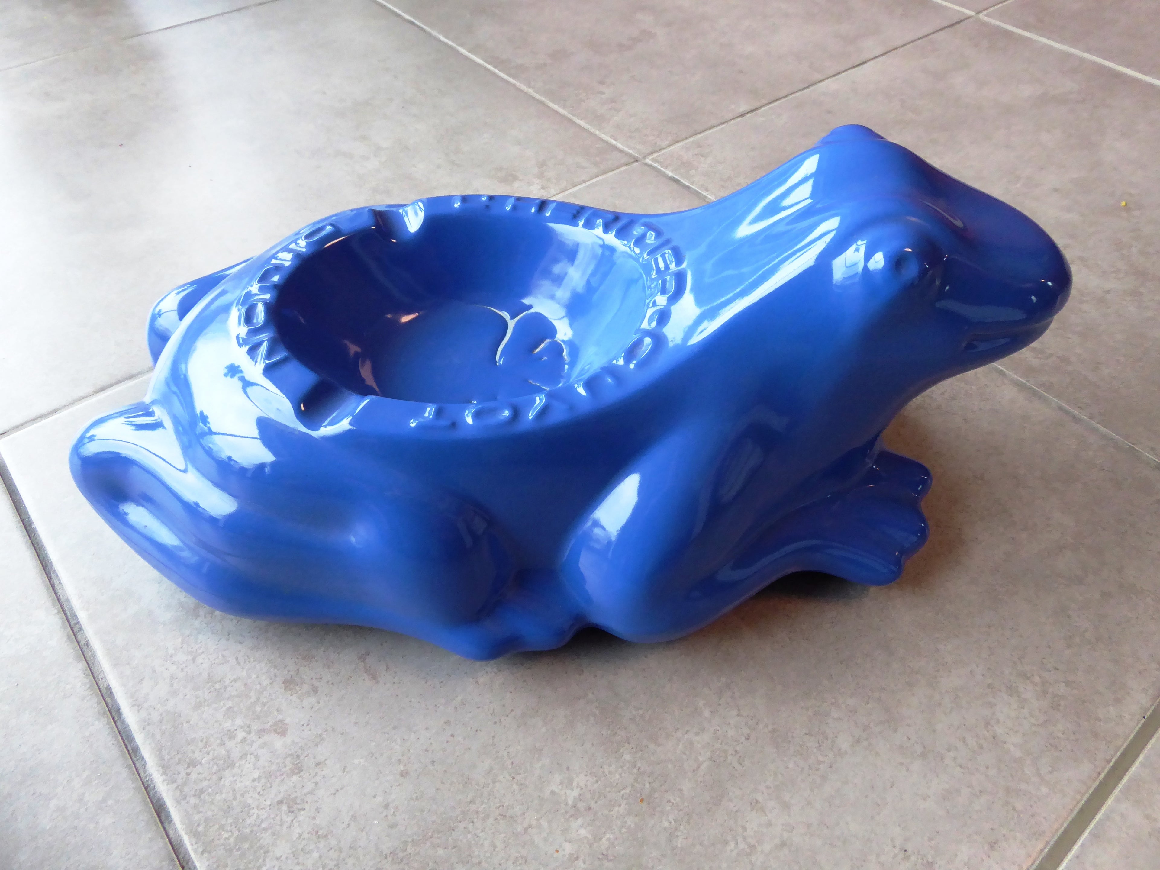 Pièce unique grand cendrier L'HÉRITIER-GUYOT BLEU