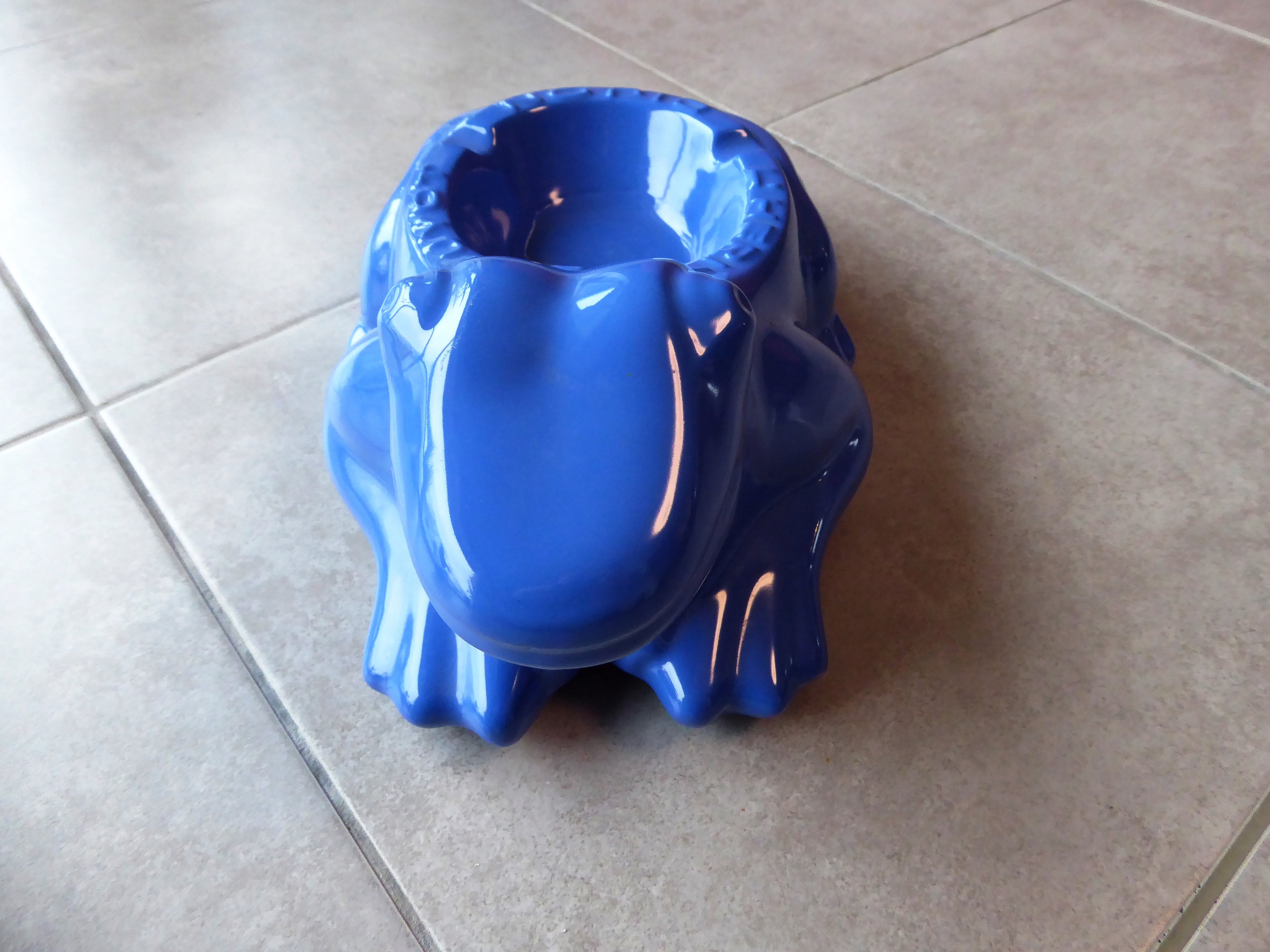 Pièce unique grand cendrier L'HÉRITIER-GUYOT BLEU