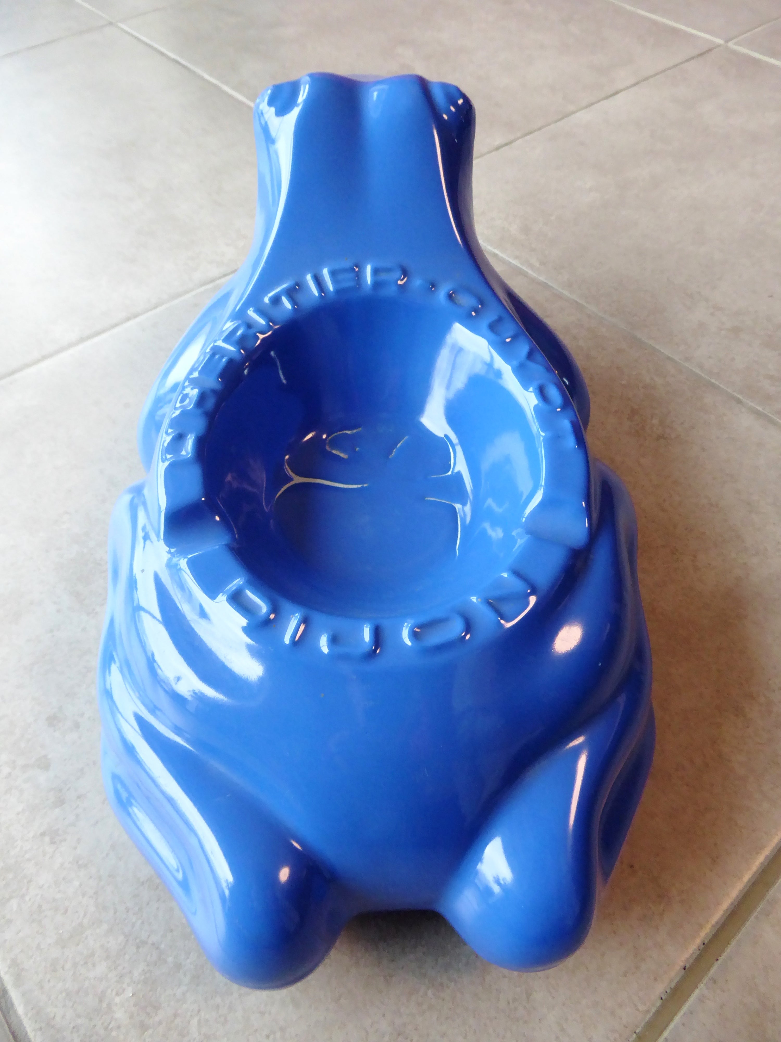 Pièce unique grand cendrier L'HÉRITIER-GUYOT BLEU