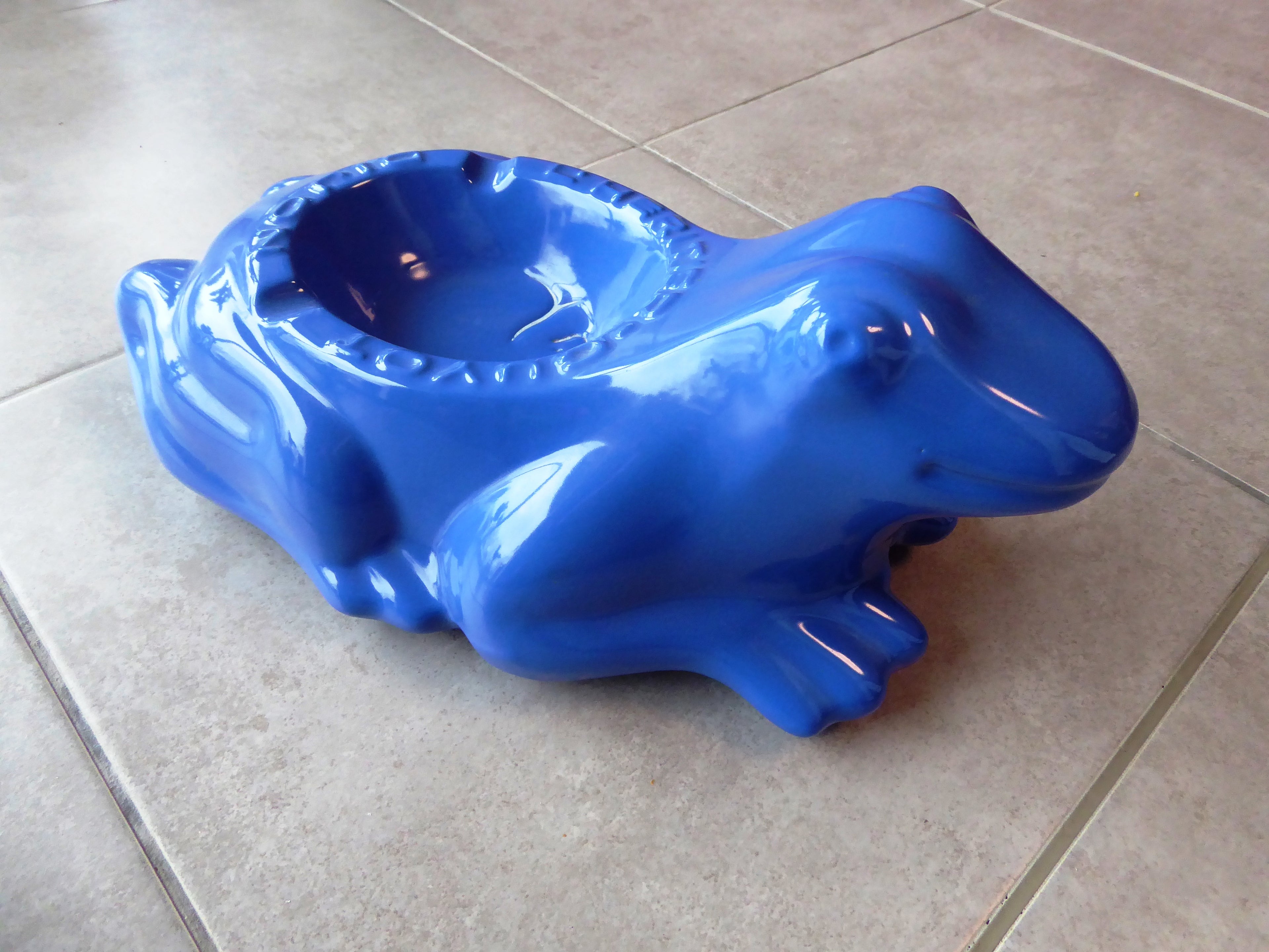 Pièce unique grand cendrier L'HÉRITIER-GUYOT BLEU