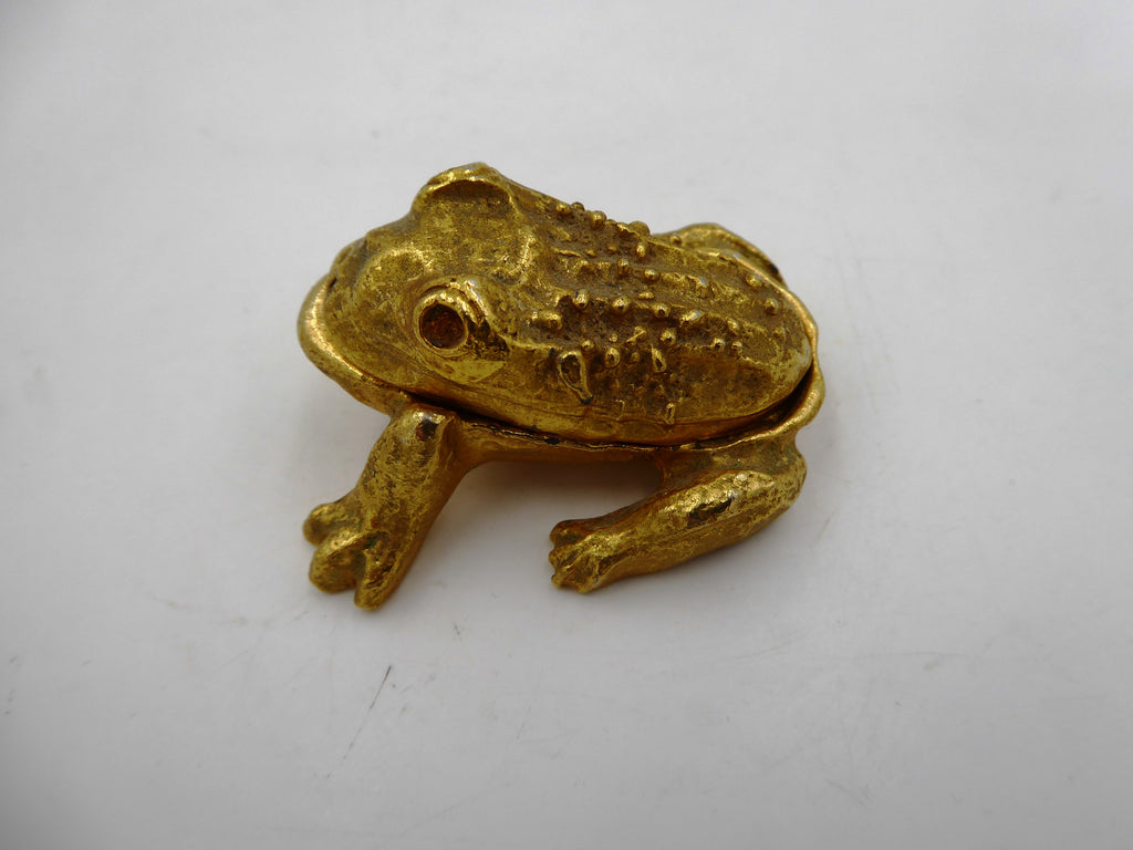 Ancienne boite à bijoux en laiton massif