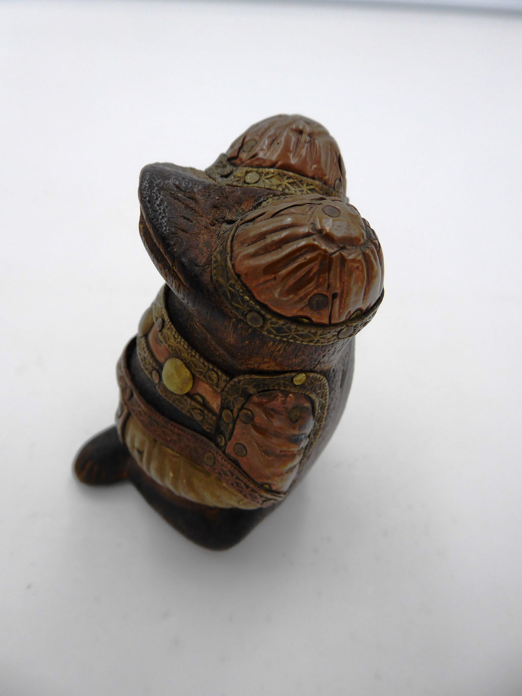 Rare grenouille bois et laiton zen (Ile de la Réunion)