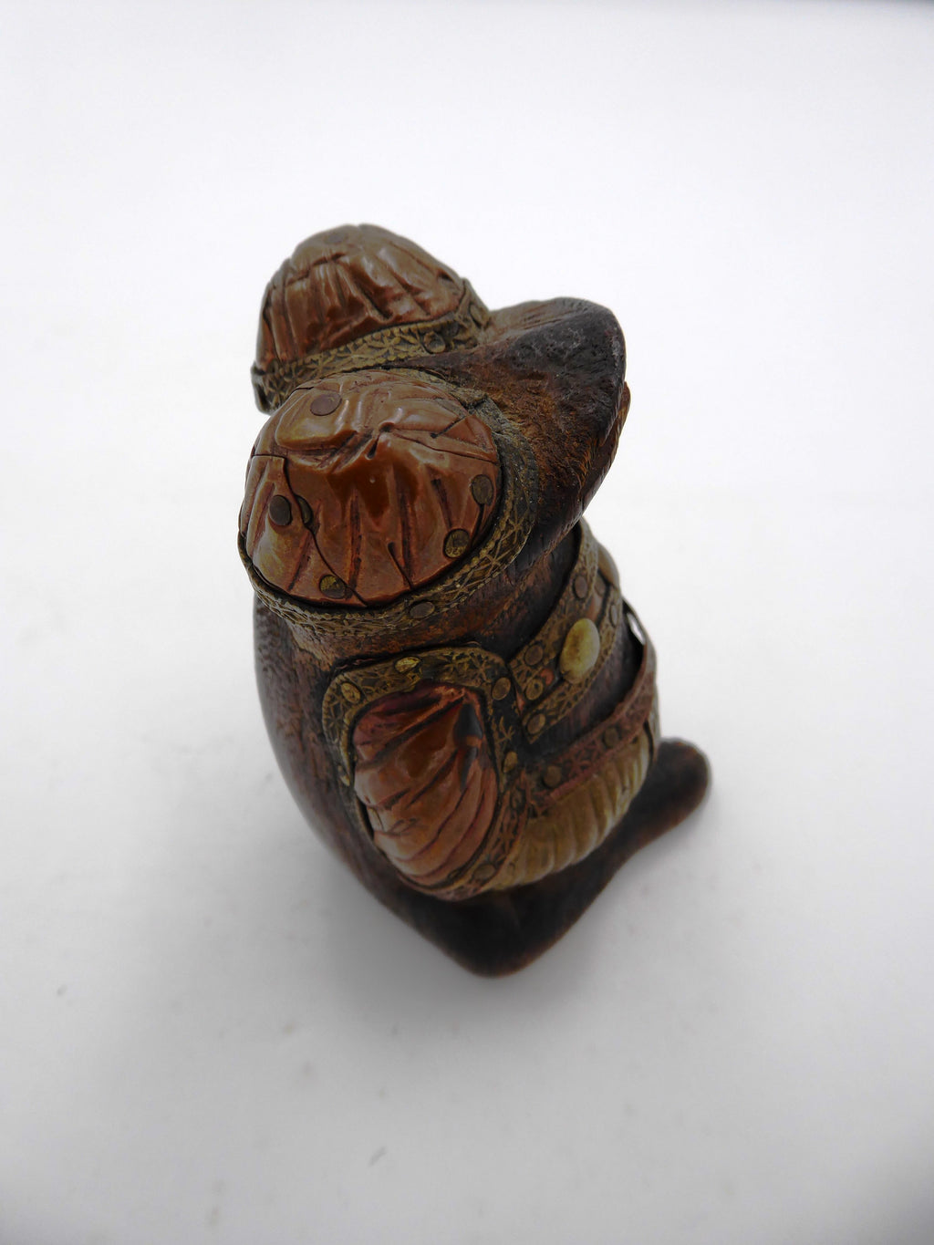 Rare grenouille bois et laiton zen (Ile de la Réunion)