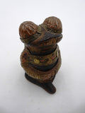 Rare grenouille bois et laiton zen (Ile de la Réunion)