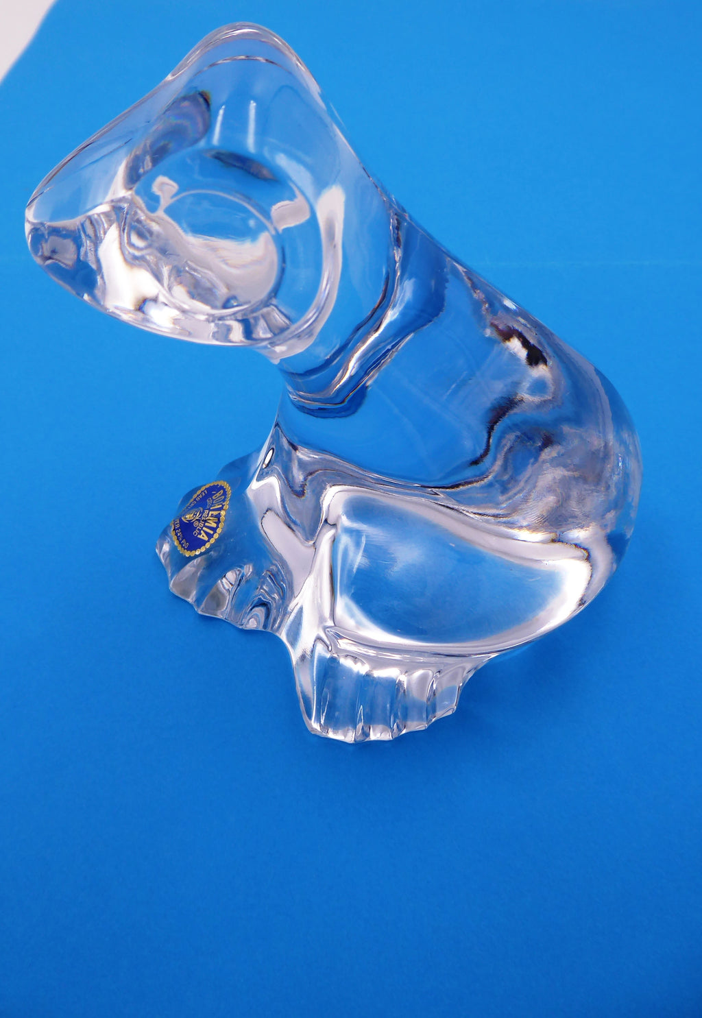 Presse papier grenouille en cristal de BOHEME (Czech Républic)