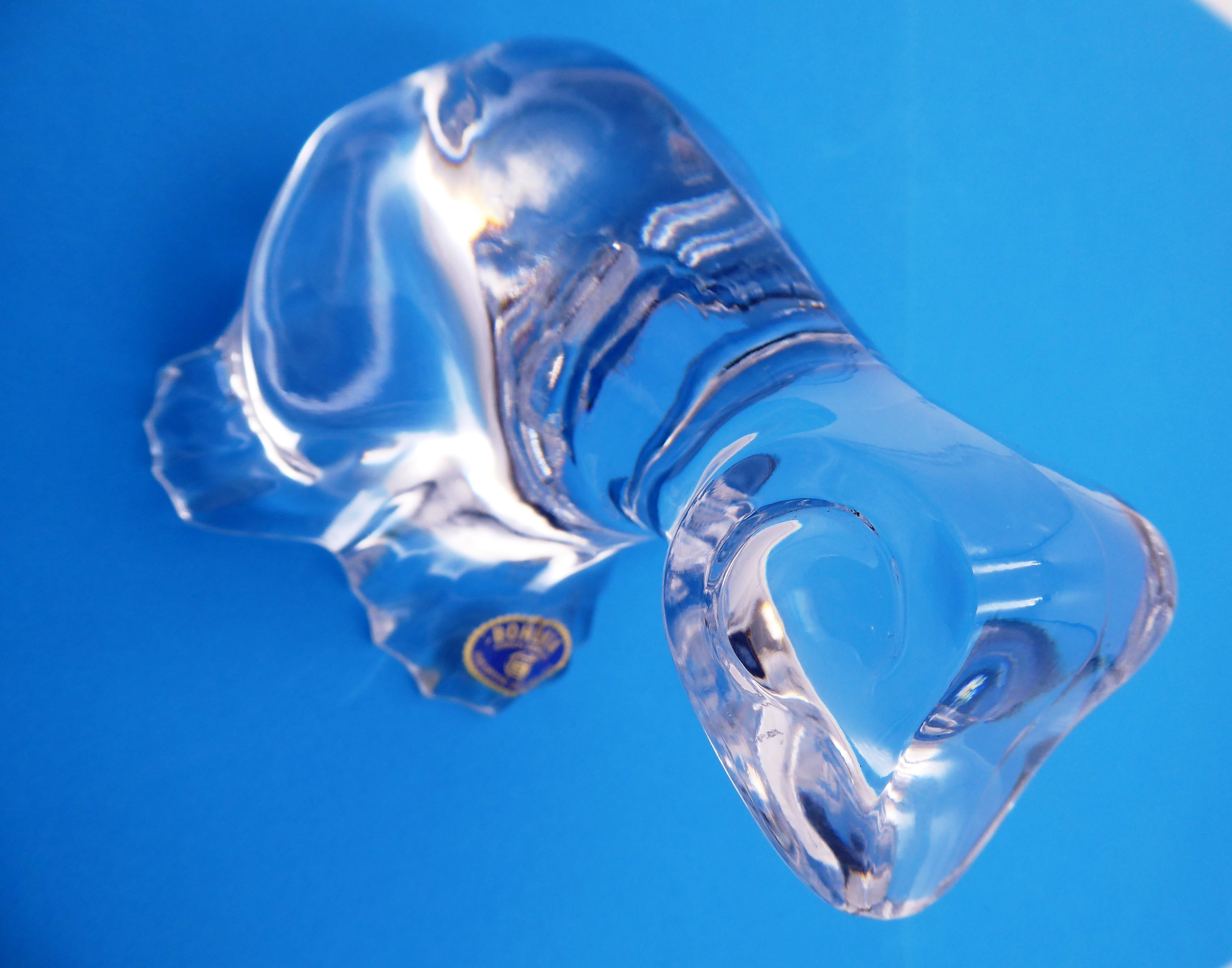 Presse papier grenouille en cristal de BOHEME (Czech Républic)