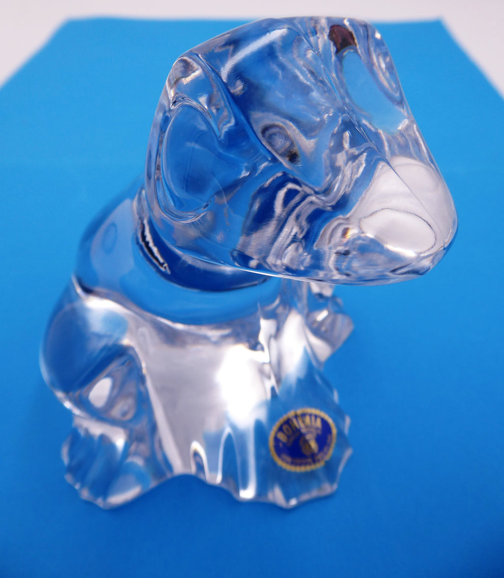 Presse papier grenouille en cristal de BOHEME (Czech Républic)