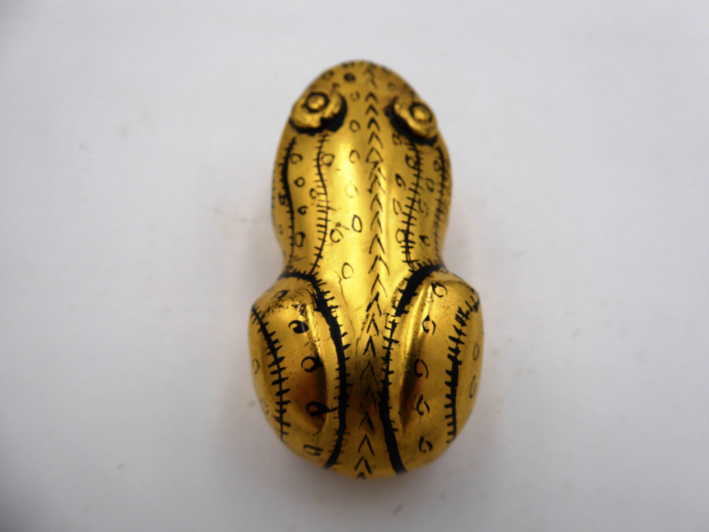 Petite boite à bijoux dorée motifs noirs