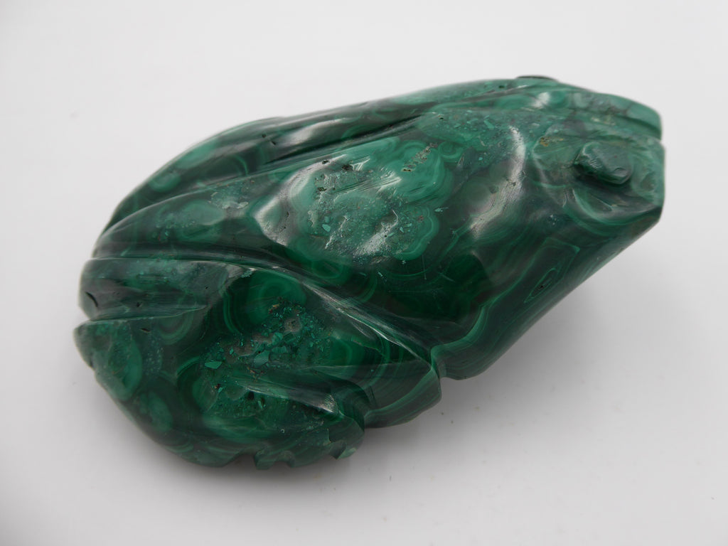 Grosse grenouille en malachite