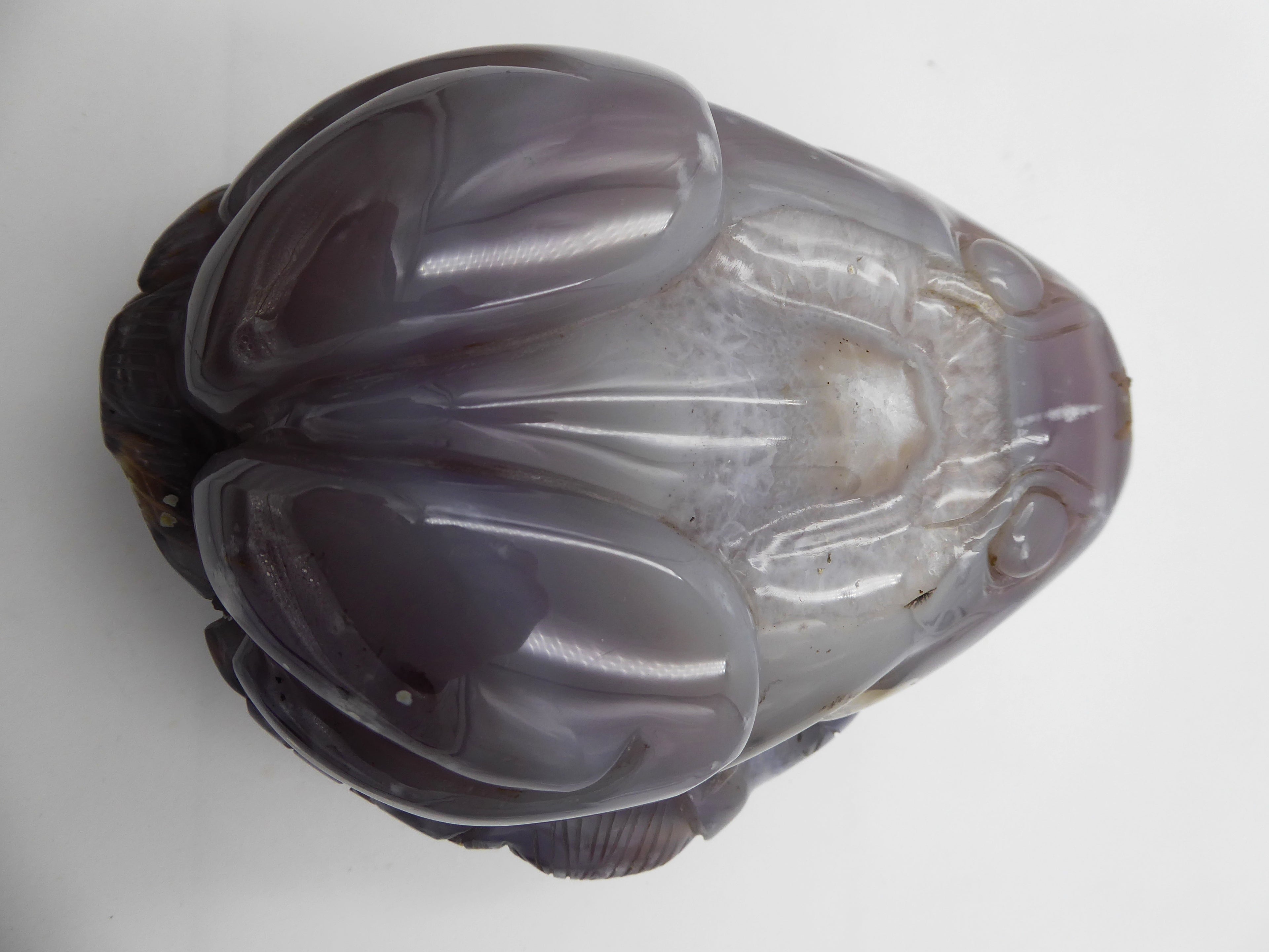 Énorme grenouille en agate