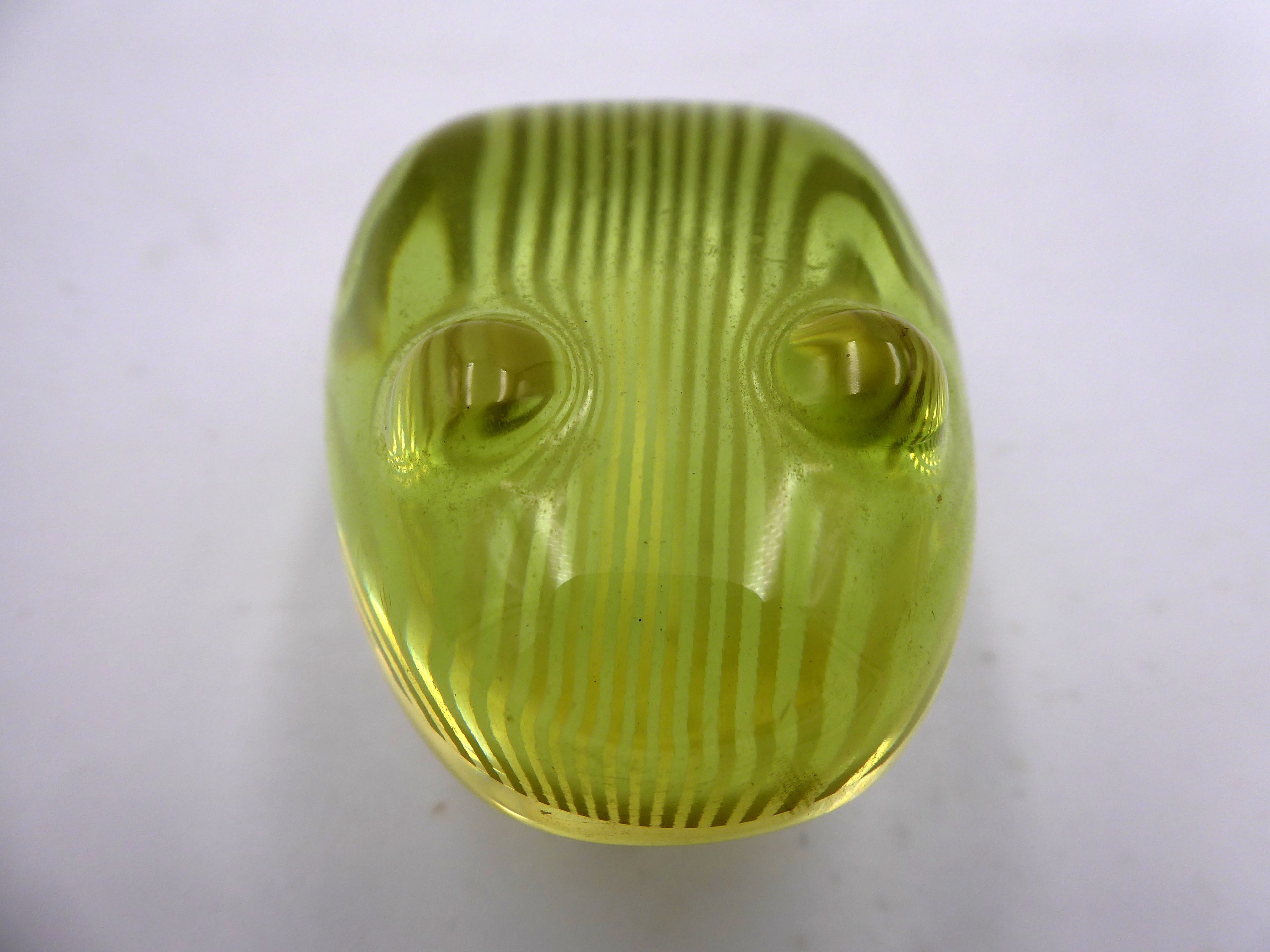 Sculpture grenouille d’Abraham Palatnik (Brésil 1929) jaune