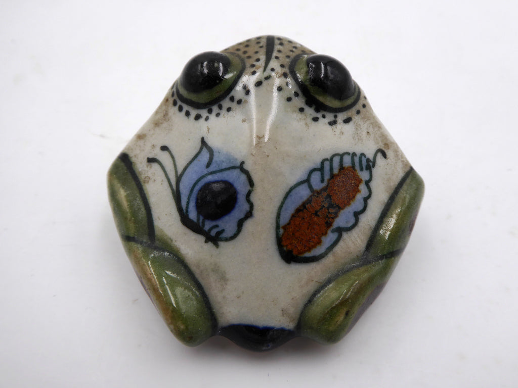 Belle petite grenouille plate peinte à la main
