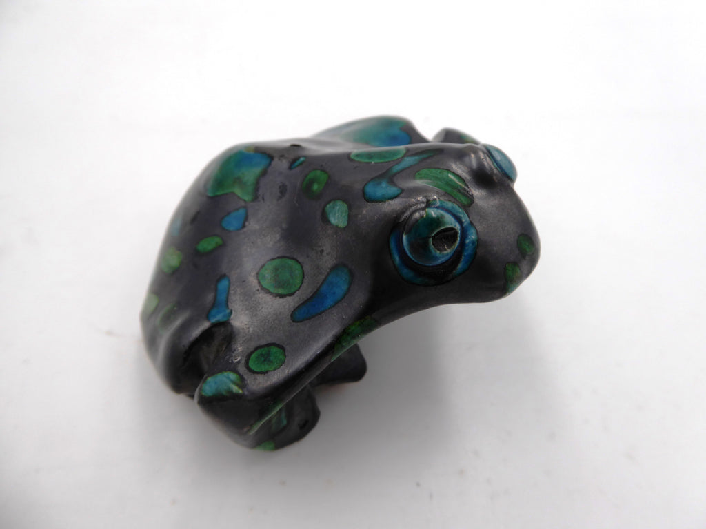 Grenouille noire à décor vernissé
