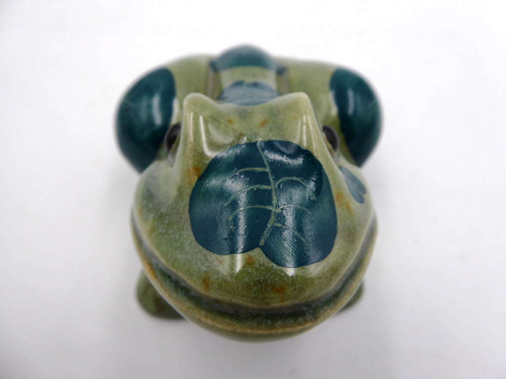 Grenouille en céramique décor floral