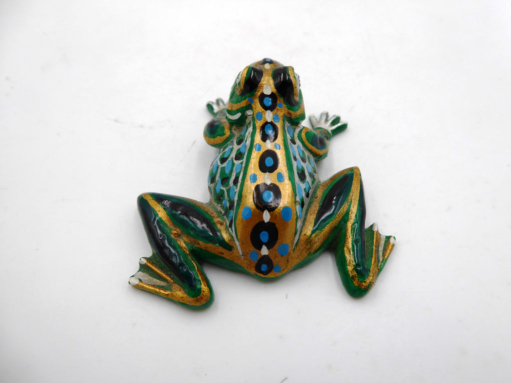 Petite grenouille composite peinte à la main