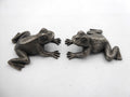 Couple de grenouille en étain