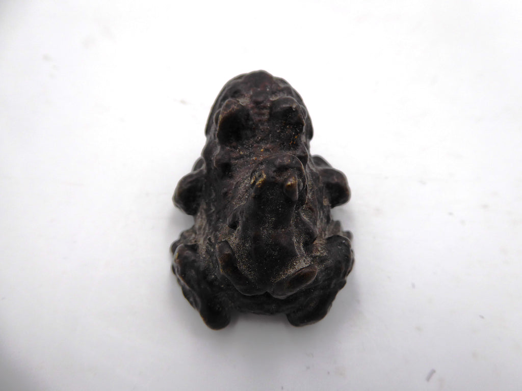 Petite grenouille et son bébé en laiton noirci