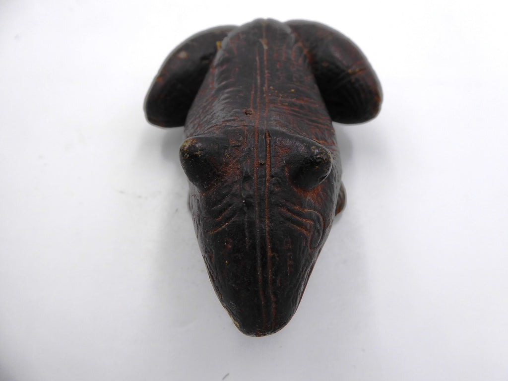 Bronze grenouille colorée (CIRCA INDONÉSIE 1900)