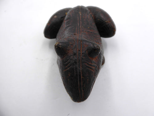 Bronze grenouille colorée (CIRCA INDONÉSIE 1900)