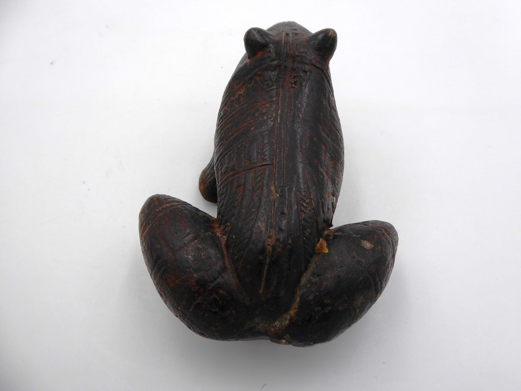 Bronze grenouille colorée (CIRCA INDONÉSIE 1900)