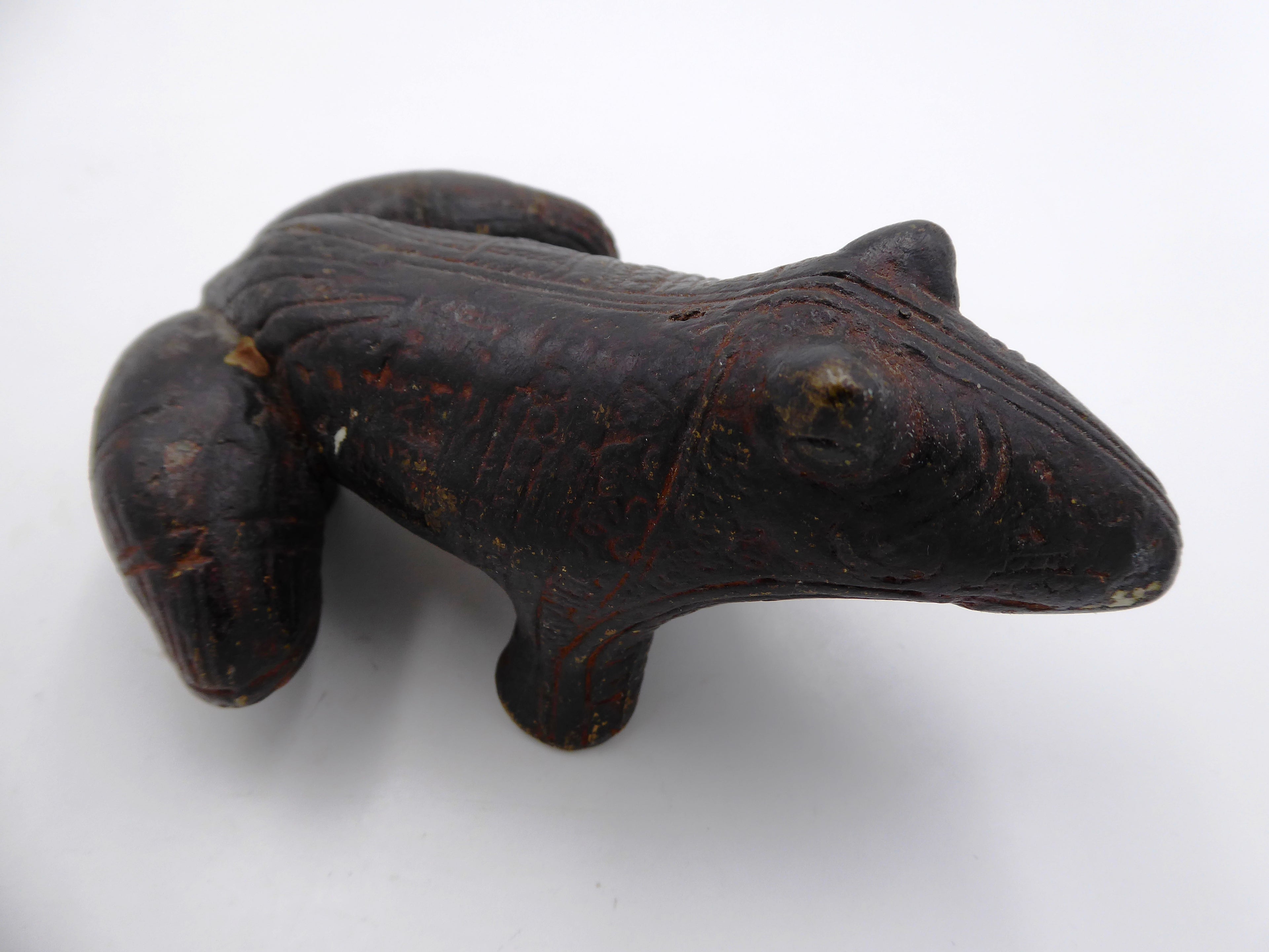 Bronze grenouille colorée (CIRCA INDONÉSIE 1900)